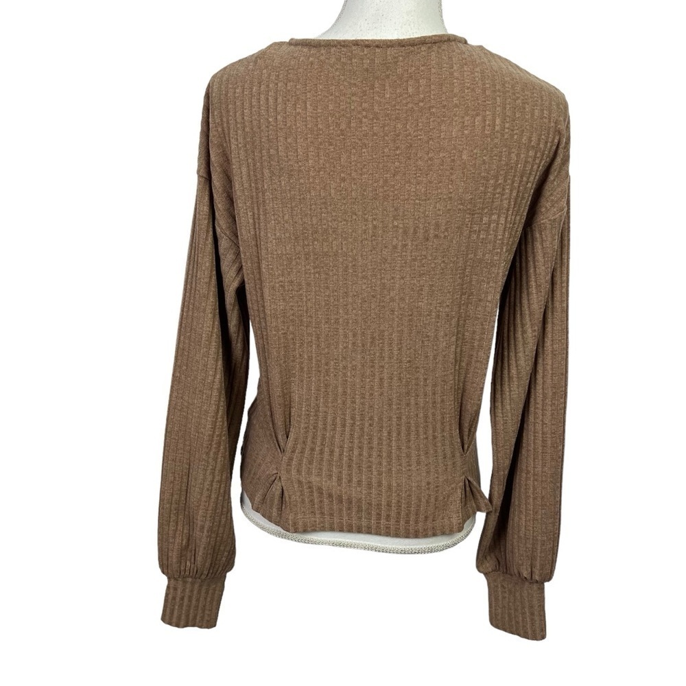 KORI America Women’s Cardigan Button Sweater Sz Small Brown Double Breasted - Picture 4 of 9